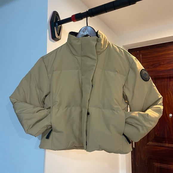 Canada Goose Jackets & Blazers - Canada Goose Tan Cropped Puffer Jacket